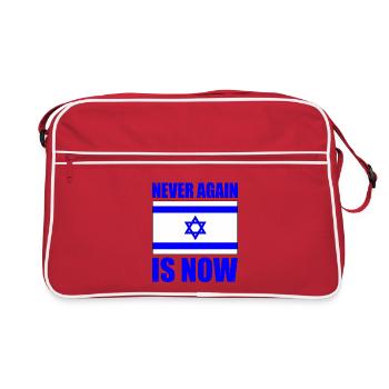 Never again is now - Retro Bag - red/white - Front