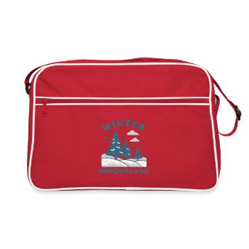 Winter Wonderland - Retro Tasche - Rot/Weiß - Vorne
