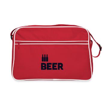 Amateurs de bière - Sac Retro - rouge/blanc - Devant