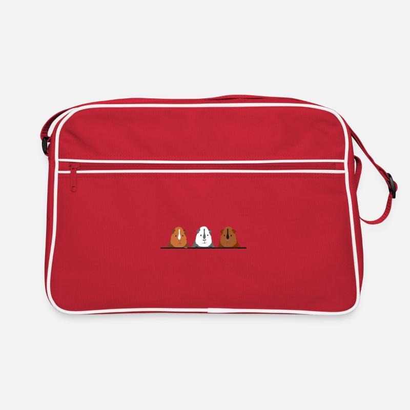 Cadeau mignon de 3 cochons d'Inde Sac Retro