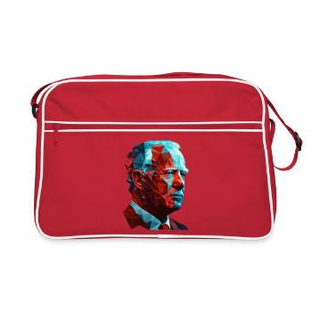 Joe Biden Low Polygon Red Blue Graphic Design - Sac Retro - rouge/blanc - Devant