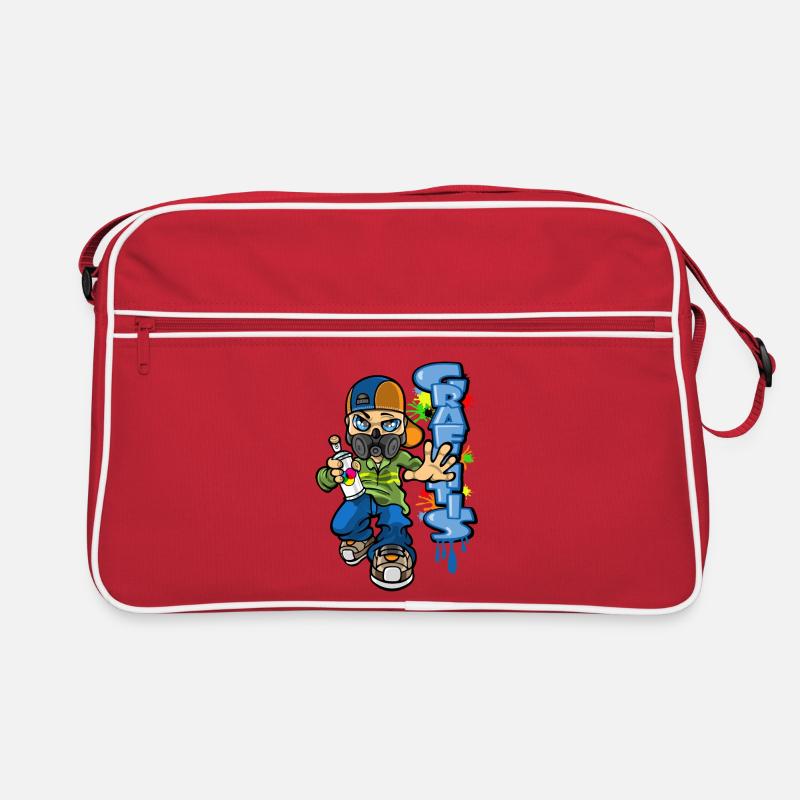 B-Boy und Graffiti Retro Tasche
