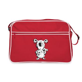 Koala Maman avec des bébés - Sac Retro - rouge/blanc - Devant