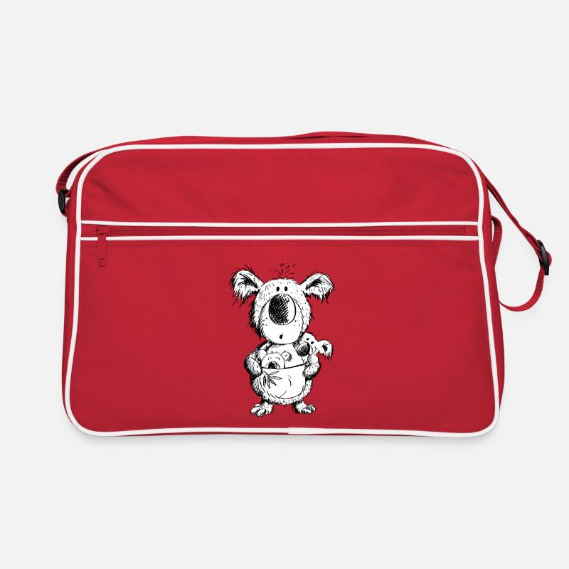 Koala Mama Mit Babys Retro Tasche