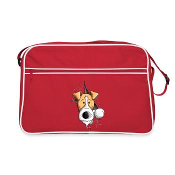 Finn The Fox terrier - Retro Bag - red/white - Front