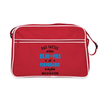 Beau Fils - Beau-Fils - Famille - Mariage - Tshirt - Retro Bag - red/white - Front