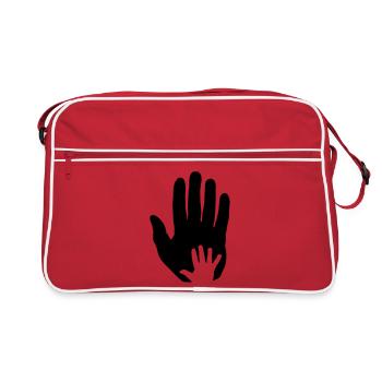 Baby Hand in Hand - Retro Tasche - Rot/Weiß - Vorne