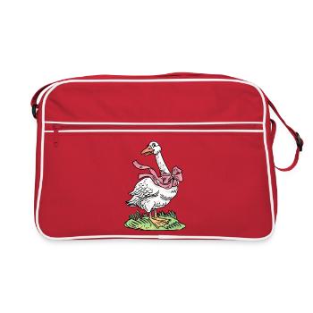 Oie au ruban rose - Sac Retro - rouge/blanc - Devant