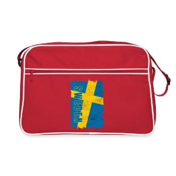Sweden flag - Retro Bag - red/white - Front