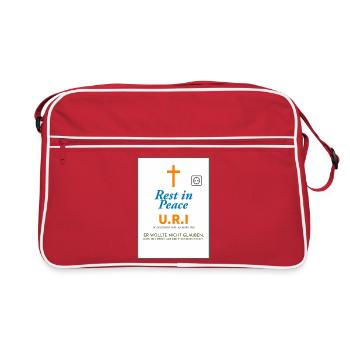 Commemorative Design Peace and Faith Ironic - Retro Bag - red/white - Front