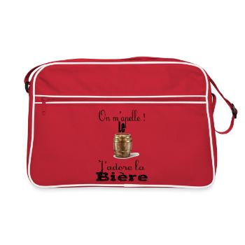 On m'appelle le fut j'adore la bière - Sac Retro - rouge/blanc - Devant
