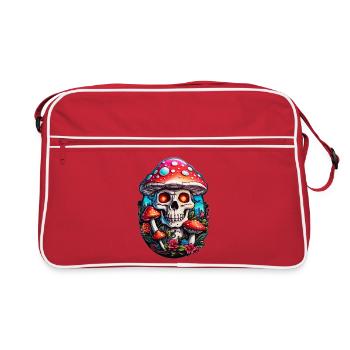 Skull Toadstool - Retro Bag - red/white - Front