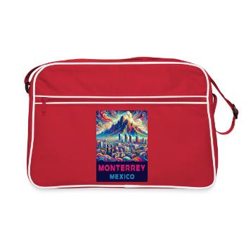 Design de Monterrey au Mexique - Sac Retro - rouge/blanc - Devant