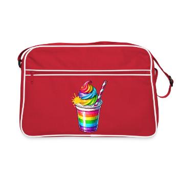 Pleasure for the Senses:Rainbow Milkshake Mug - Retro Bag - red/white - Front
