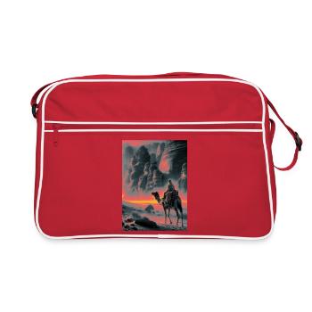 Désert du Wadi Rum - Sac Retro - rouge/blanc - Devant