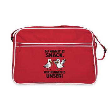 Vous appelez cela une collation. Nous l’appelons la nôtre ! - Sac Retro - rouge/blanc - Devant