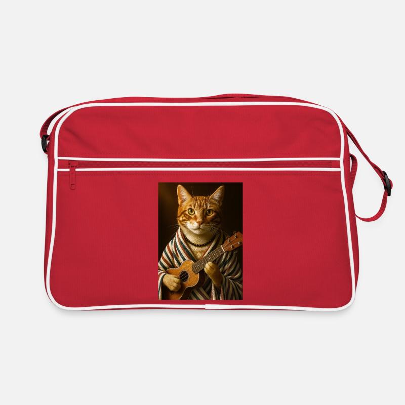 Ukulele Katze Retro Tasche
