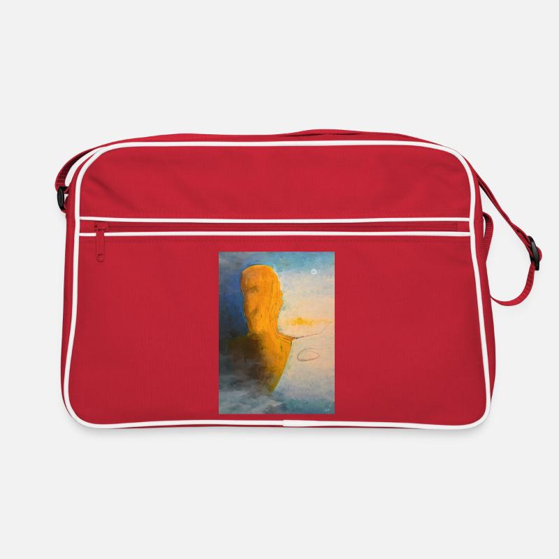 Abstract Multitude Human Silhouettes Retro Bag