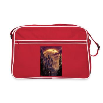 Sommet ardent au crépuscule - Sac Retro - rouge/blanc - Devant