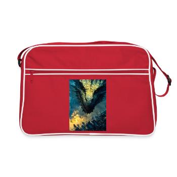 Stormbound Dragon Over City - Retro Bag - red/white - Front
