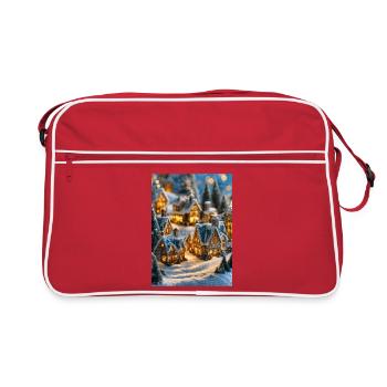 Cozy Snowy Village Winter Glow - Retro Bag - red/white - Front