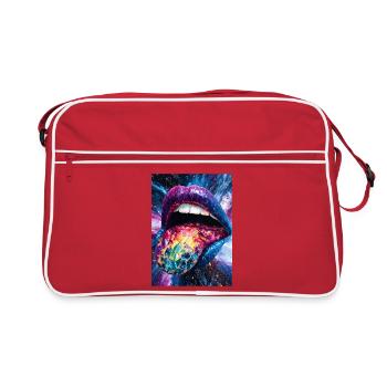 Cosmic Crystal Tongue Burst - Retro Bag - red/white - Front