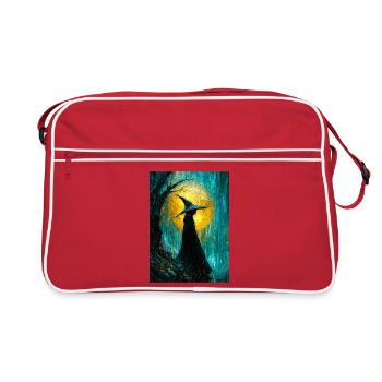Moonlit Witch in Sunlit Grove - Retro Bag - red/white - Front