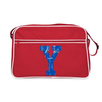 Letter y Retro Sport - Retro Tasche - Rot/Weiß - Vorne
