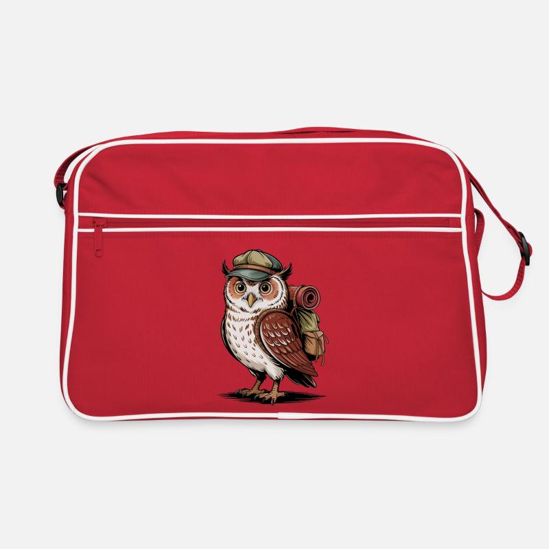 Waldwanderer Eule mit Rucksack Retro Tasche