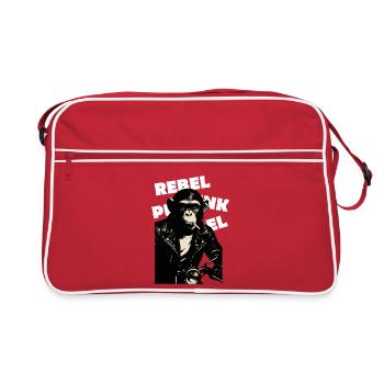 Singe rebelle au moteur - Sac Retro - rouge/blanc - Devant