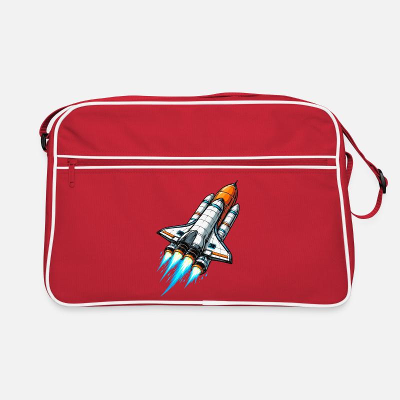 Spaceship Space Rocket Retro Bag