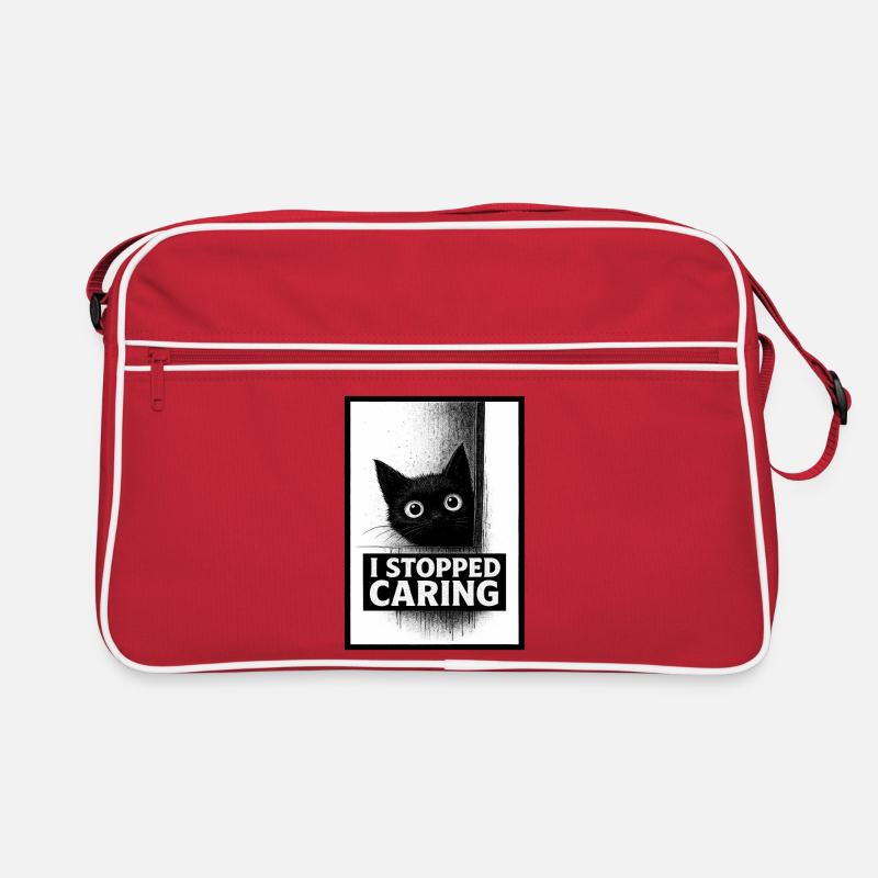 Stopped Caring Cat Retro Bag