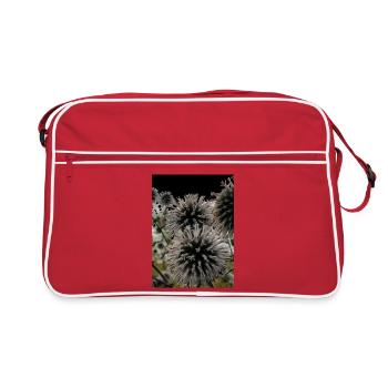 Impression over thistles - Retro Bag - red/white - Front