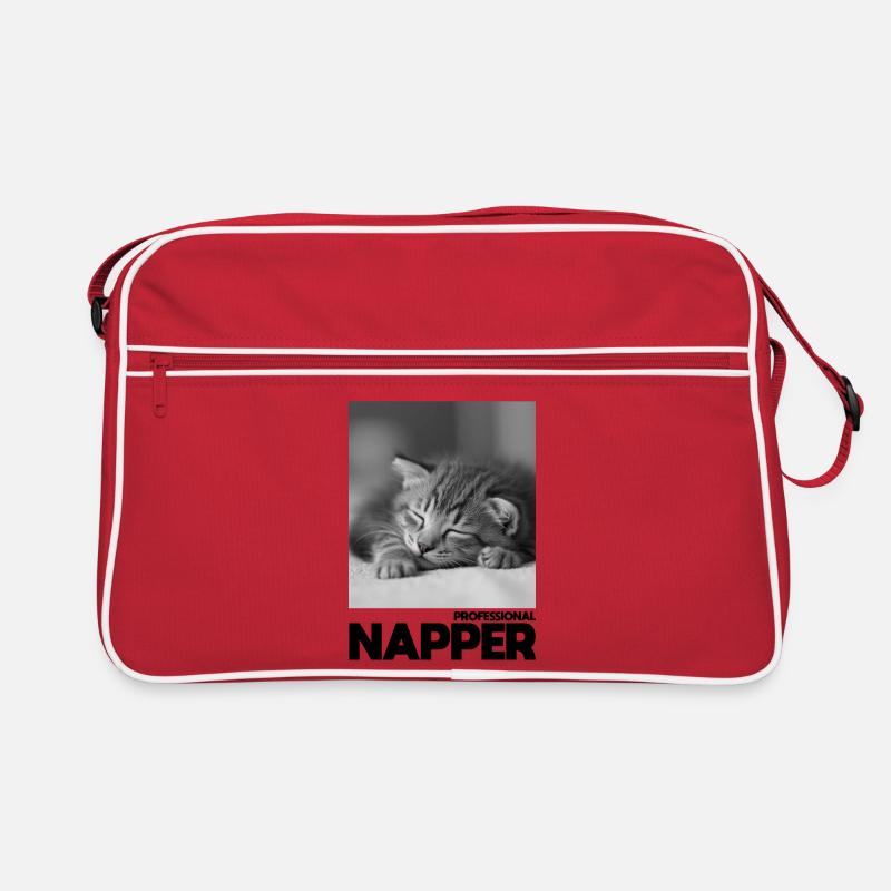Professional Napper – Sleeping Cat Retro Bag