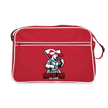 Leave Greenland Alone Polar Bear Flag Design - Retro Bag - red/white - Front