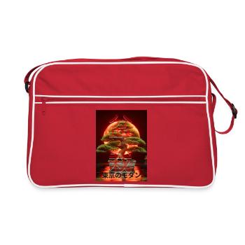 Bonsaï Red Suns Panneau d’écriture japonais - Sac Retro - rouge/blanc - Devant