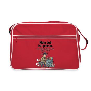 Mission secrète dans la vie quotidienne de bureau - Sac Retro - rouge/blanc - Devant