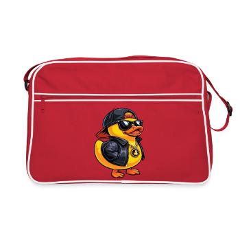 Canard en caoutchouc Amoureux du canard Canard Petit Canard - Sac Retro - rouge/blanc - Devant