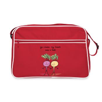 Beet Heartbeat Duo - Retro Bag - red/white - Front
