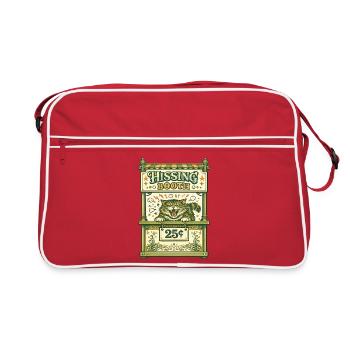 Hissing Booth Cat Signage - Retro Bag - red/white - Front