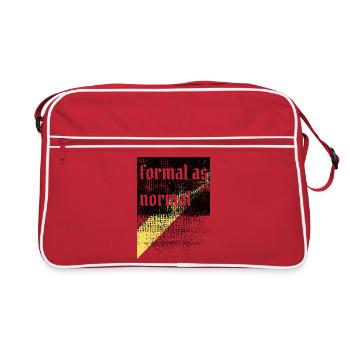Anti formal grungy ironic design - Retro Bag - red/white - Front