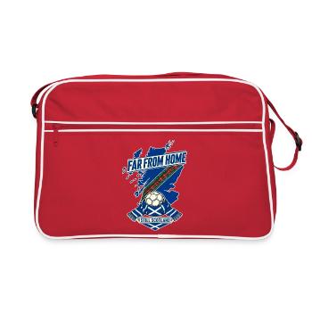 Scotland Soccer Supporter, Far From Home Still Sco - Retro Tasche - Rot/Weiß - Vorne