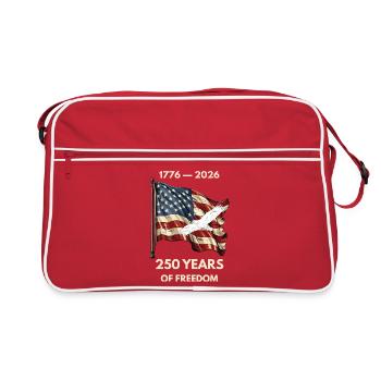 250 Years Of Freedom USA Eagle Patriotic - Retro Bag - red/white - Front