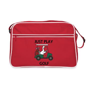 Just Play Golf: Duck in Golf Cart - Retro Bag - red/white - Front
