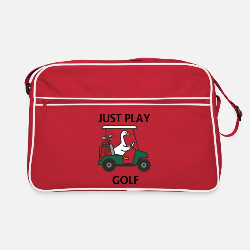 Jouez simplement au golf : Un canard dans une voiturette de golf Sac Retro