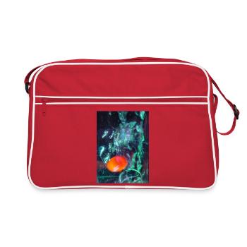 Neon Nebula with Orange Core - Retro Bag - red/white - Front
