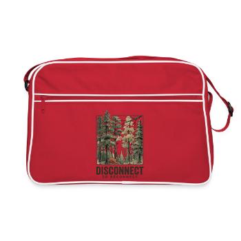 Hiking - Outdoor Adventure -Disconnect to Reconnet - Retro Bag - red/white - Front
