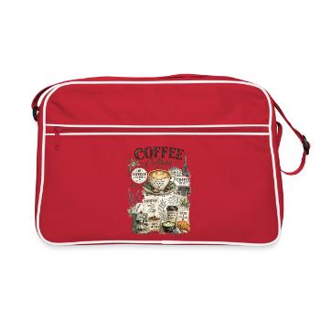 Culture Café Vintage Collage Parisien - Sac Retro - rouge/blanc - Devant
