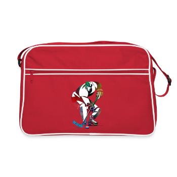 Hockey Sport Art - Retro Bag - red/white - Front