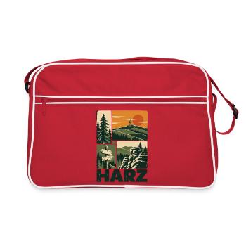 Harz Germany Outdoor Adventure - Retro Tasche - Rot/Weiß - Vorne